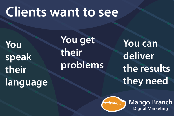 Clients want to see you speak their language