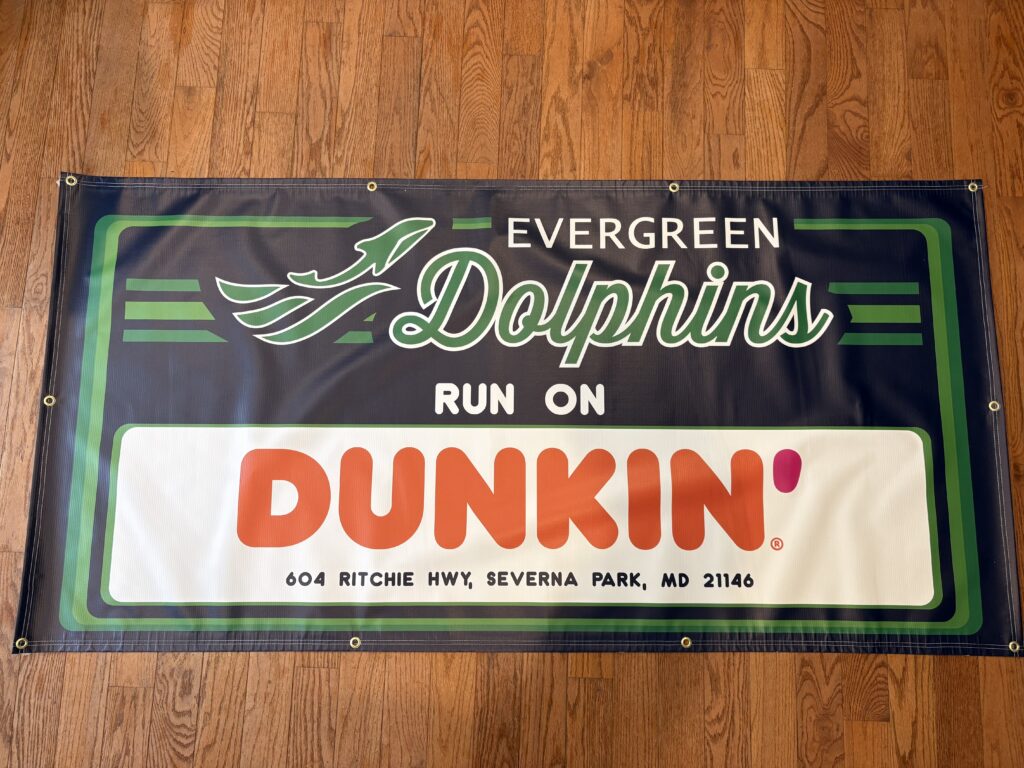 Evergreen Dolphins - Dunking sponsorship banner
